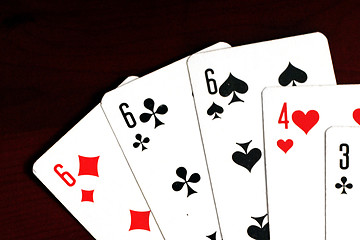 Image showing abstract scene game of poker