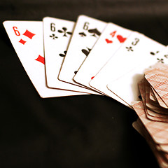 Image showing abstract scene game of poker