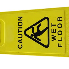 Image showing Caution wet floor