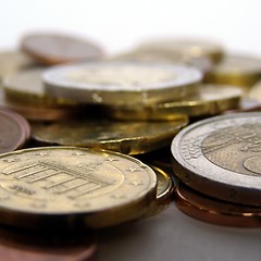 Image showing Euro coins background