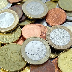 Image showing Euro coins background