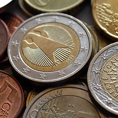 Image showing Euro coins background