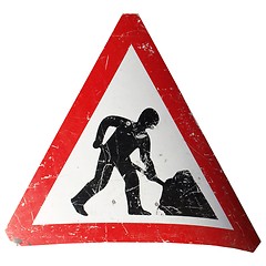Image showing Road work sign