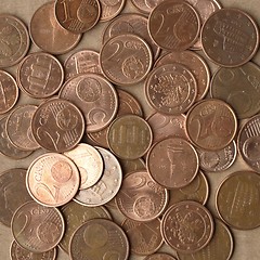 Image showing Euro coins background