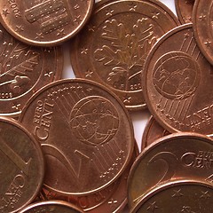 Image showing Euro coins