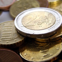 Image showing Euro coins background