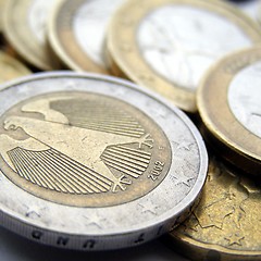 Image showing Euro coins background