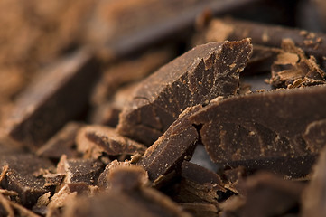 Image showing Chopped chocolate