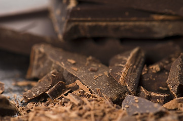 Image showing Chopped chocolate