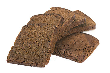 Image showing  Black bread isolated on white