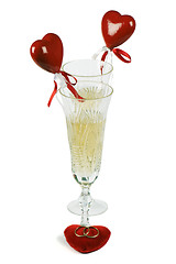 Image showing Glasses with champagne for the enamoured