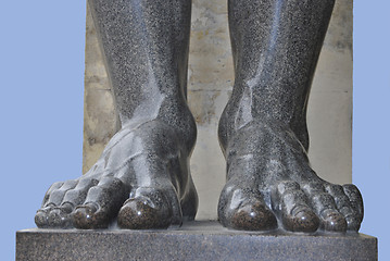 Image showing Foots of Granite Statue