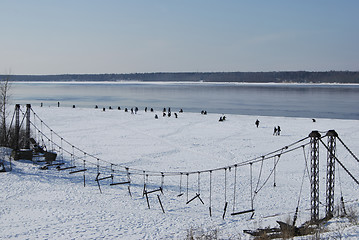 Image showing Dangerous Winter Fishing