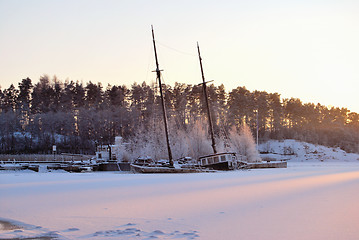 Image showing Frozen Boat