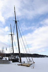 Image showing Frozen Boat