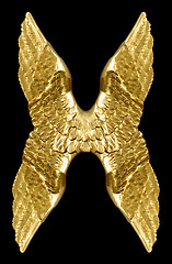 Image showing Easter Composition of Golden Wings