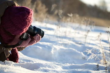 Image showing Photographer shooting