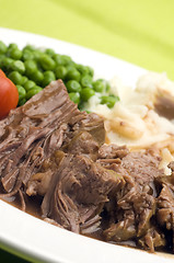 Image showing sliced pot roast dinner