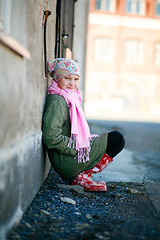 Image showing Beautiful young girl outdoors