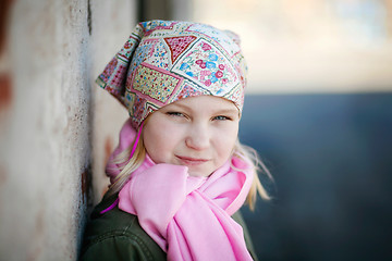 Image showing Beautiful teenage girl outdoors