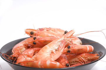 Image showing bowl of shrimps