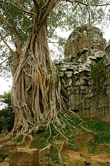 Image showing Runs of ancient Cambodian temple