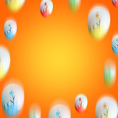 Image showing Falling easter eggs 