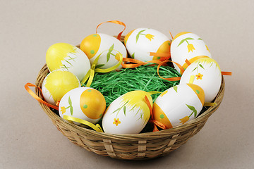 Image showing Painted easter eggs 