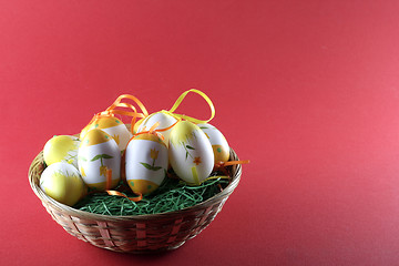 Image showing Painted easter eggs 