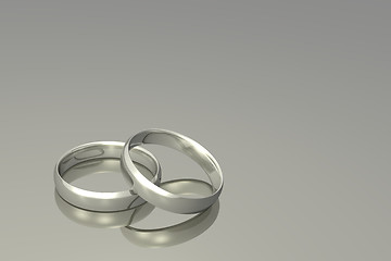 Image showing Silver Wedding Rings