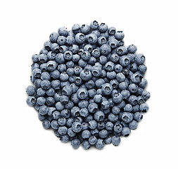 Image showing Fresh blueberries isolated on white
