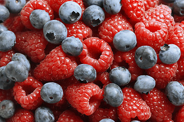 Image showing Close-up of fresh mixed berries