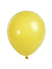 Image showing Yellow balloon isolated on white