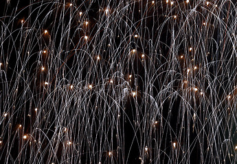 Image showing rain of fireworks