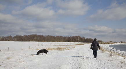 Image showing Winter walking