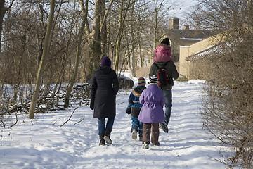 Image showing Family walk