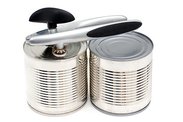 Image showing Can-opener on the cans