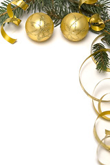 Image showing Golden Christmas decorations