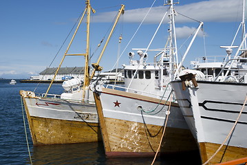 Image showing Three fishing boats