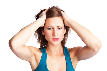 Image showing Stressed woman
