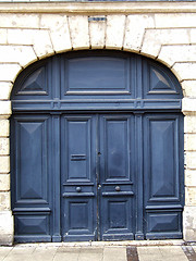 Image showing Old stylish blue door
