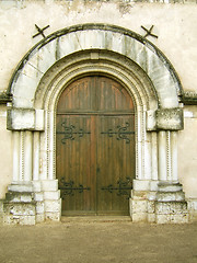 Image showing Ancient church doorway