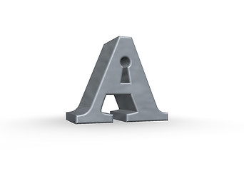 Image showing letter a with keyhole