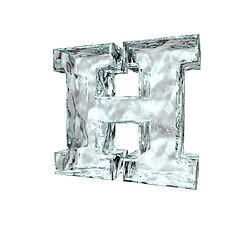 Image showing frozen letter h
