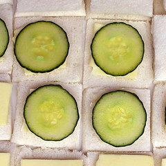 Image showing Cucumber sandwich