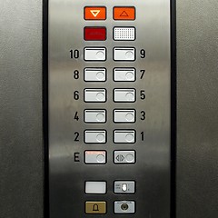 Image showing Lift elevator keypad