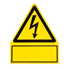 Image showing Danger of death Electric shock