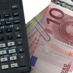 Image showing Money with calculator