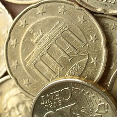 Image showing Euro coins background