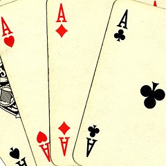 Image showing Poker of aces cards